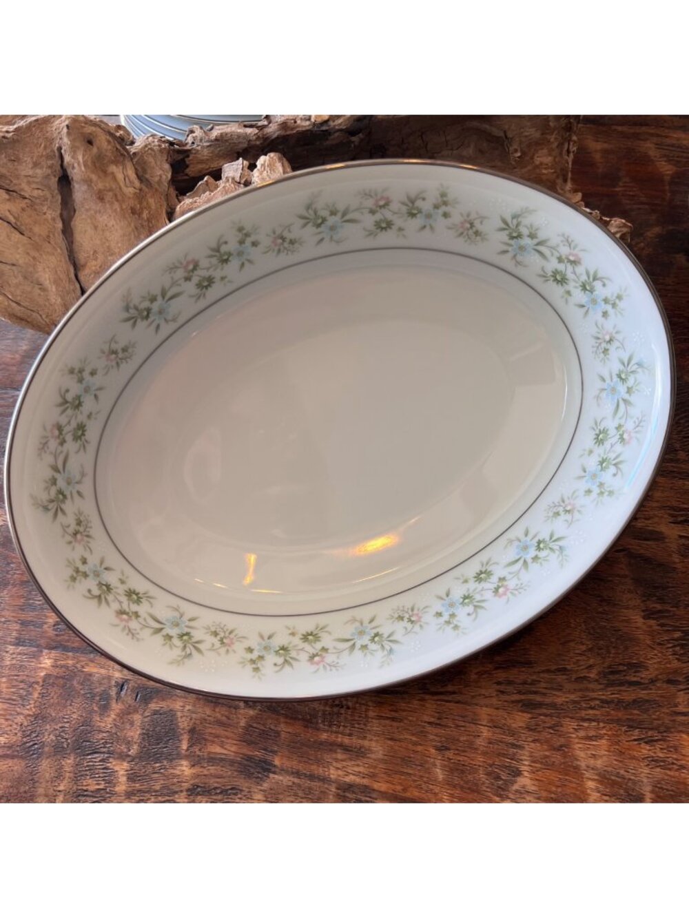Vintage Noritake Savannah Oval Vegetable Serving Bowl 9.5" Japan Porcelain Flora